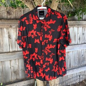 Red and Black Button Up Short Sleeve by Cactus Man